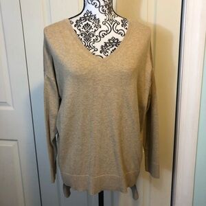 WHBM Sweater Lightweight Tan Sweater Weather XS Long